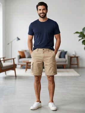 Amazon Essentials Men’s Khaki Cargo Shorts